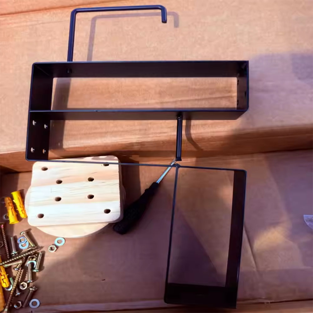 Sports Equipment Storage Rack - Wood Motorcycle Helmet Holder Wall Mount