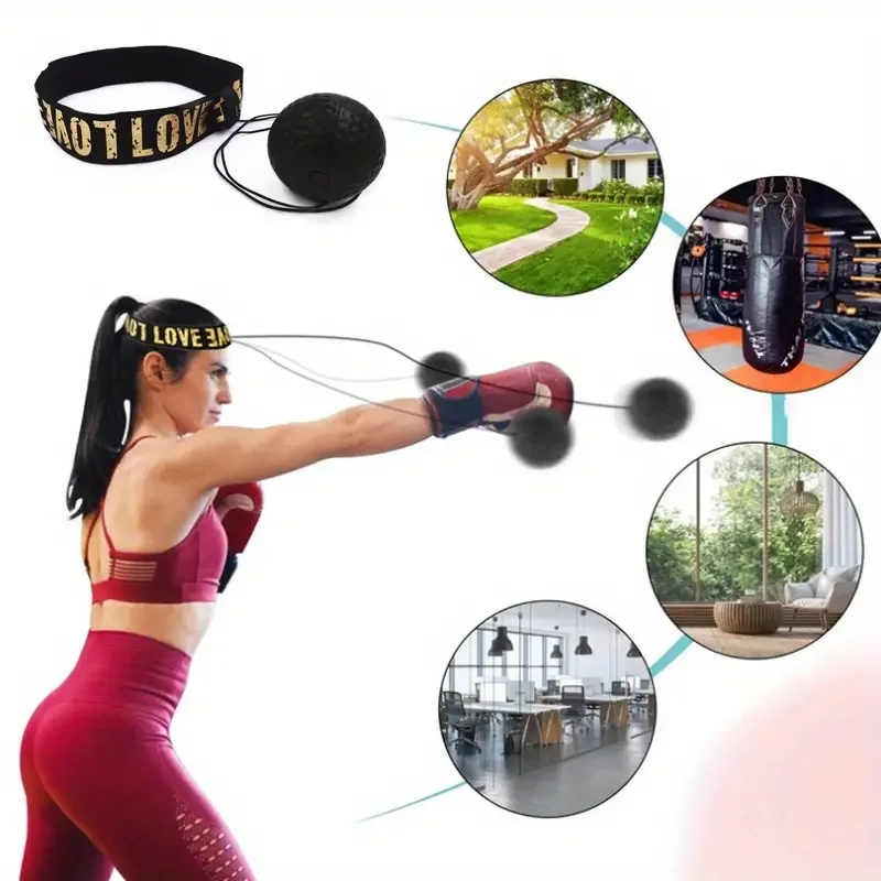 Sports Equipment Vending Machine - 1/3Pcs Boxing Speed Ball Head-Mounted Pu