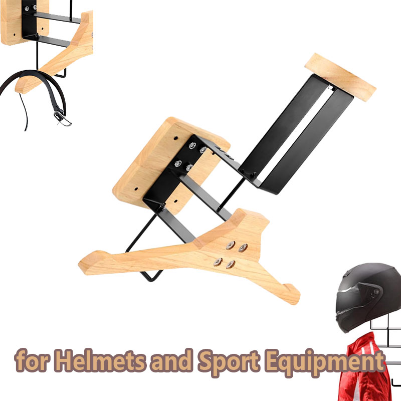 Wood Motorcycle Helmet Holder  - Sports Equipment Storage Rack 评论和价格