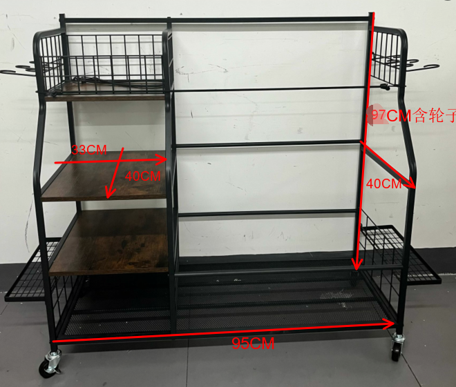 Rolling Golf Storage Rack Gara - Sports Equipment Garage Organizer 评论和价格