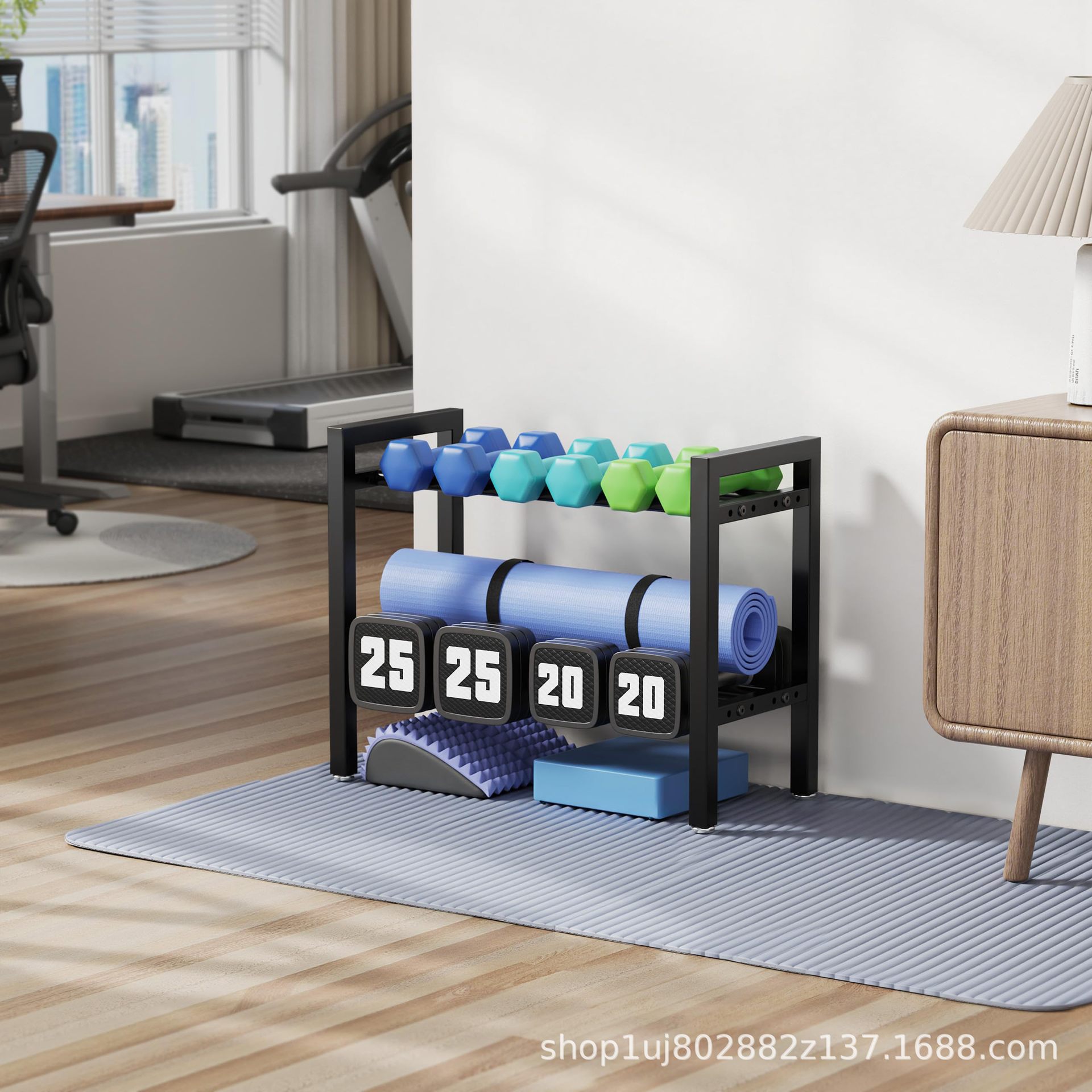 Adjustable Metal Dumbbell Rack - Sports Equipment Storage Rack 评论和价格