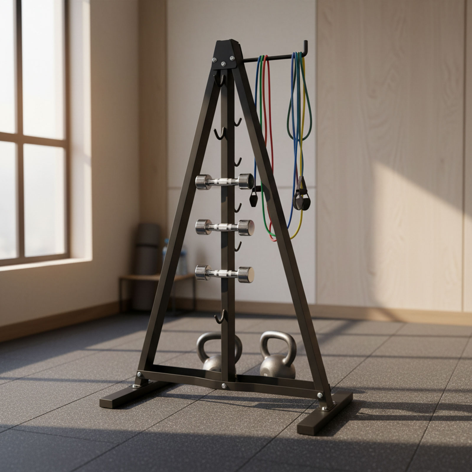 Lat Pull Down Bar Organizer wi - Sports Equipment Storage Rack 评论和价格