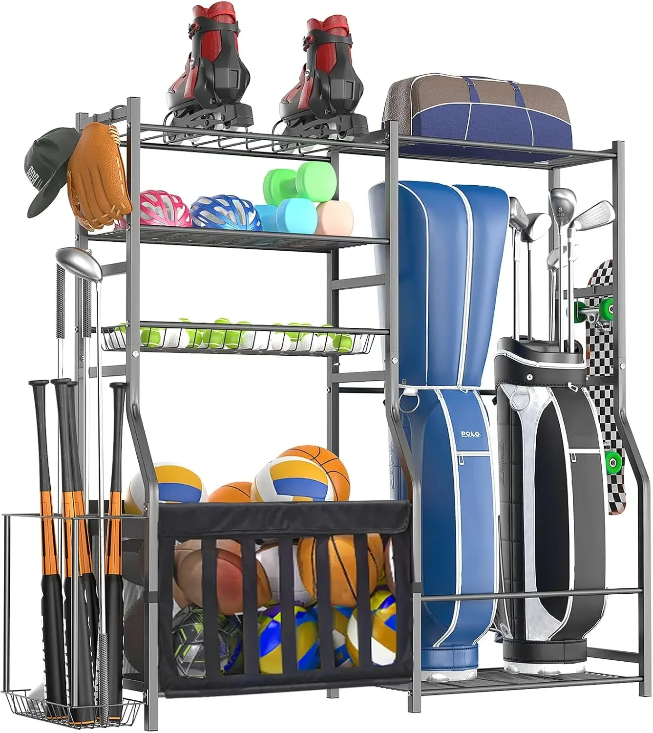 Heavy Duty Garage Sports Equip - Sports Equipment Garage Organizer 评论和价格
